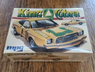 Vintage Mpc 1:25 King Cobra Mustang Ii Plastic Model Kit 1977 1 - 0721