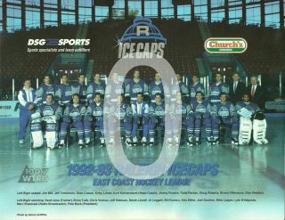 1992 - 93 Raleigh Ice Caps Echl Reprint Hockey Team Photo