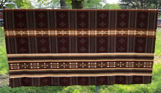 Large Heavy Vintage Reverse Weave Plaid Wool Blanket 85 " X 88 " Estate Find