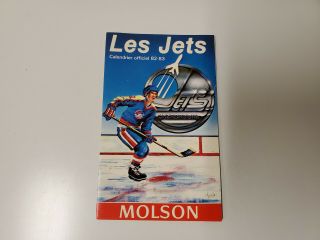 Rs20 Sherbrooke Jets 1982/83 Minor Hockey Pocket Schedule - Molson