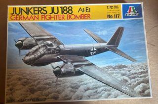 Junkers Ju 188,  A1 - E1 German Fighter Bomber Model Kit,  Italieri,  1:72 Complete