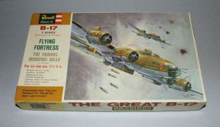 Vtg 1962 Revell B - 17 F Series Flying Fortress Model Airplane 1:72 Scale