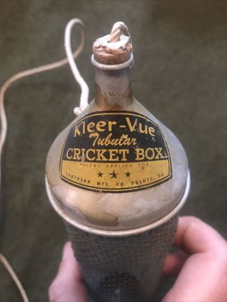 Vintage Kleer - Vue Cricket Box 11½ in.  tall Wire.  Rare Sticker Logo Duluth GA 2