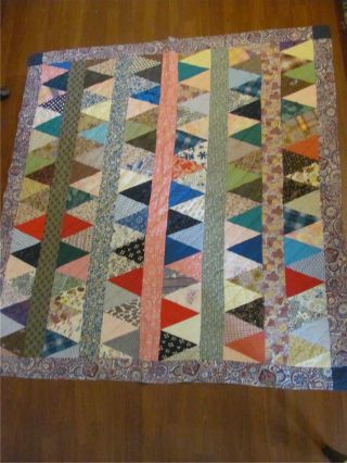 Vintage 58 X 62 Quilt Print Fabric Quilt Baby Blanket/table Cover/wall Hanging