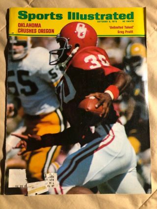 Sports Illustrated October 2 1972 Oklahoma Sooners Greg Pruitt