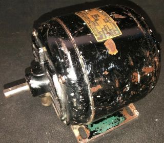 Rare Antique Vintage Robbins Myers Cast Iron Motor 1/4 Hp 1750 Rpm 5.  7 Amps