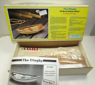 Vintage Midwest Products " The Dinghy " Wood Model Kit Unassembled