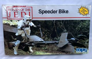 Vintage 1983 Star Wars Return Of The Jedi Speeder Bike Model Kit Mpc