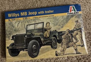 Italeri Willys Mb Jeep With Trailer.  1:35.  314.