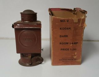 Antique Kodak Dark Room Lamp Eastman Kodak Oil Burner Light Orignal Box