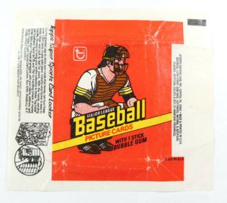 1978 Topps Baseball Empty Wax Wrapper Sports Card Locker