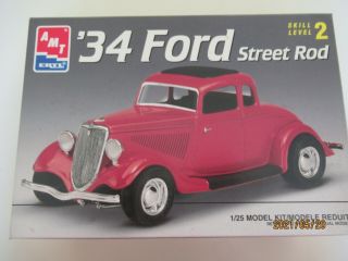 1:25 Amt/ertl 1934 Ford Street Rod Model Car Kit In Packages