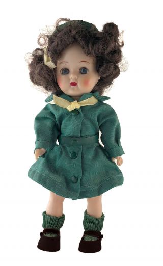 Vintage 8 " Brunette Cosmopolitan Ginger Doll In Terri Lee Girl Scout Uniform