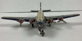 Vintage 50 ' s Pan American Airways Tin Friction Toy Airplane Yonezawa Japan 3