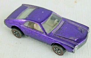 Vintage 1968 Hot Wheels Redline Custom Amx Diecast Model Car (purple)