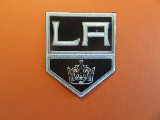 Los Angeles Kings Nhl White & Black Embroidered Iron On Patches 2 - 1/2 X 3