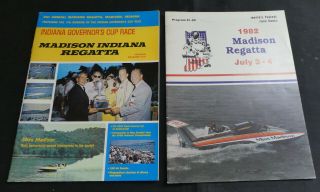 Vintage 1968 Madison Indiana Regatta,  1982 Madison Regatta Hydroplane Programs