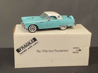 Danbury 1956 1:24 Ford Thunderbird Coupe Diecast Car In Rare Blue