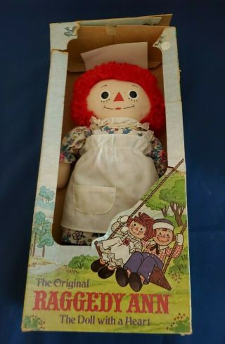 Vintage Knickerbocker 1979 Raggedy Ann 12 " Doll No.  0001