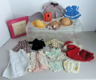 Vintage Vogue Ginny Tagged Doll Clothing,  Red Velvet Coat,  Small Box