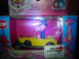 Cb Toys Italy Old Yellow Diecast Car And The Pink Panther Very Rare