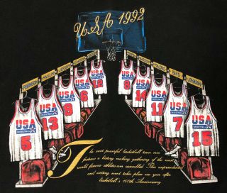 Vintage 1992 Dream Team Usa Olympic Basketball Shirt Nutmeg Single Stitch Sz Xl