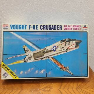 Esci Vought F - 8e Crusader 1:48 Scale Supersonic Jet Aircraft Plastic Model Kit