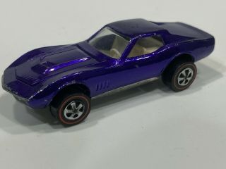 Hot Wheels Redline Custom Corvette Purple Vgc Usa