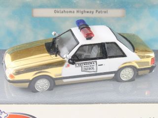 1991 Ford Mustang Oklahoma Highway Patrol Car Police White Rose 1:43 Golden