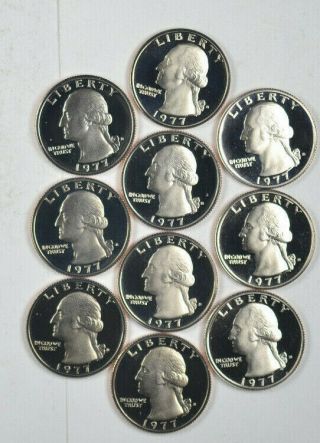Proof Roll Of Forty (40) 1977 S Clad Washington Quarters