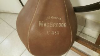 NONPAREIL Boxing McGregor Leather Speed Punching BAG Wall Mount Ring VTG antique 3