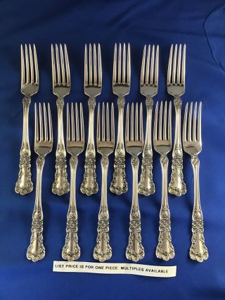 1 Gorham Buttercup Sterling Silver 7 - 1/2” Heavy Place Size Dinner Fork No Mono