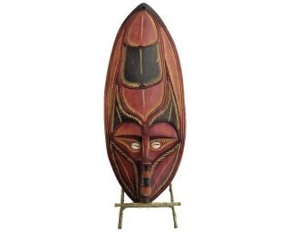 Papua Guinea Spirit Mask Carved Wood Wall Art