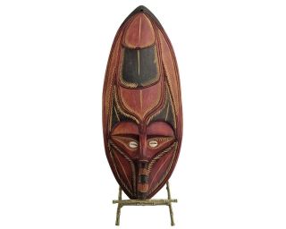 Papua Guinea Spirit Mask Carved Wood Wall Art 2