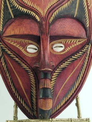 Papua Guinea Spirit Mask Carved Wood Wall Art 3
