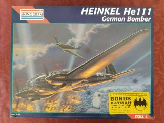 Monogram Heinkel He 111 German Bomber Plane Model Kit 5509 1:48
