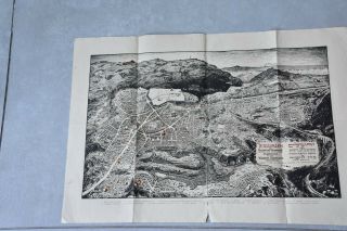 Jerusalem,  Palestine,  An Old Map,  1934,  Streets And Attractions 65 X 44 Cm,  Roman