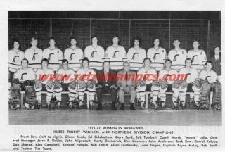 1971 - 72 Ihl Muskegon Mohawks Hockey Reprint Team Photo