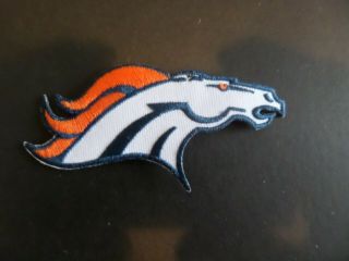 Denver Broncos " Orange - Blue Football Embroidered 2 X 4 Iron On Patch