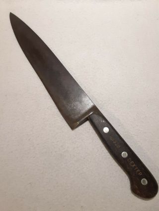 Vintage Dexter 48910 Carbon Steel Chef 9 " Butcher Knife Usa