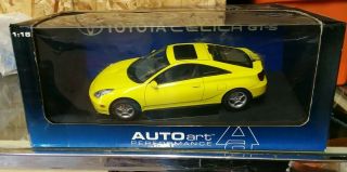 2000 Toyota Celica Gt - S Die Cast Model 1/18 Yellow By Auto Art 78723