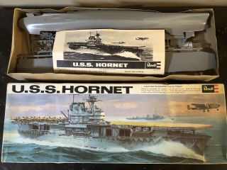 Vintage Rare Revell 1:487 20 " Uss Hornet From 1969 Kit H - 376