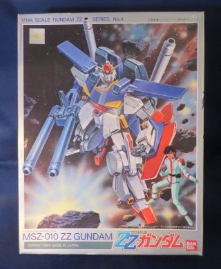 Bandai Msz - 010 Zz Gundam 1/144 Scale Model Kit Series 4 - 1986 Made In Japan