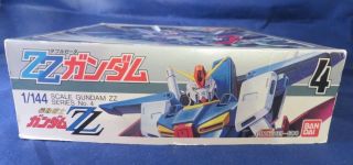 Bandai MSZ - 010 ZZ Gundam 1/144 Scale Model Kit Series 4 - 1986 Made in Japan 2