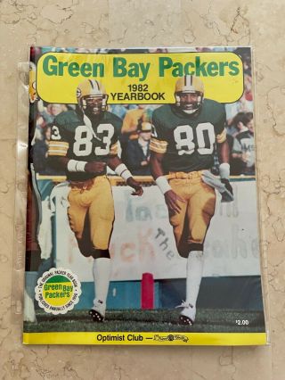 1982 Green Bay Packer Yearbook James Lofton John Jefferson Cover