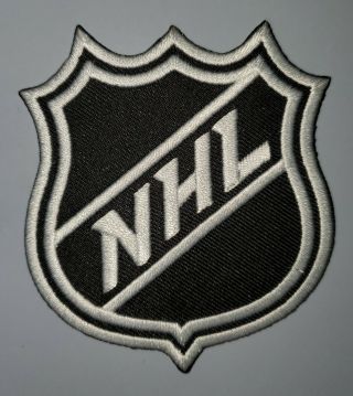 Nhl Hockey White & Black Embroidered Iron On Patches 3 X 3