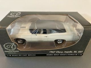 Ertl American Muscle Authentics 1967 Chevrolet Impala Ss 427,  1:18 Scale,  White.