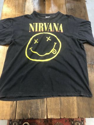 Vintage Nirvana T - Shirt Kurt Cobain Xl Extra Large