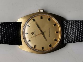 Mens Vintage Certina Waterking 215 Gold Plated Swiss Made Watch Spares