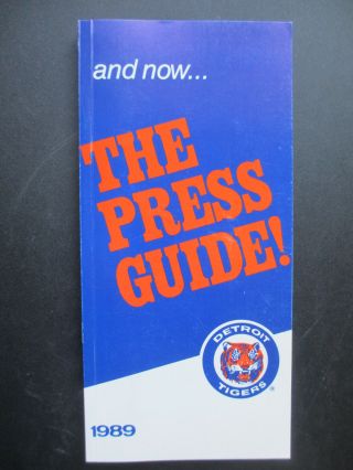 1989 Detroit Tigers Media Guide Booklet Press Tv Radio 89 Schedule Vintage Mlb